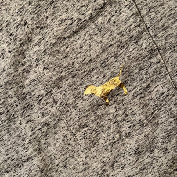 PINK VS Campus Long Sleeve Sequin Dog Tee Shirt Size XS - Picture 7 of 9